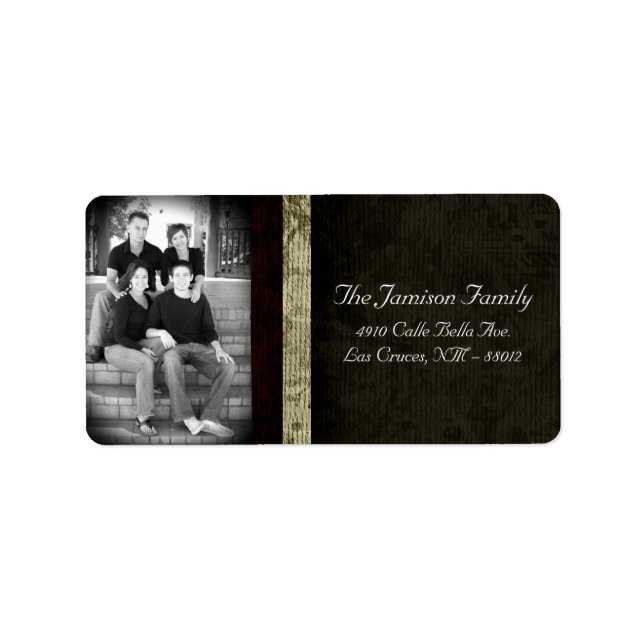 Personalized Custom Photo Christmas Mailing Label (Front)