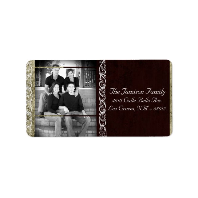 Personalized Custom Photo Christmas Mailing Label (Front)