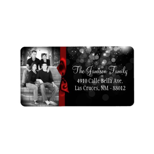 Personalized Custom Photo Christmas Mailing Label