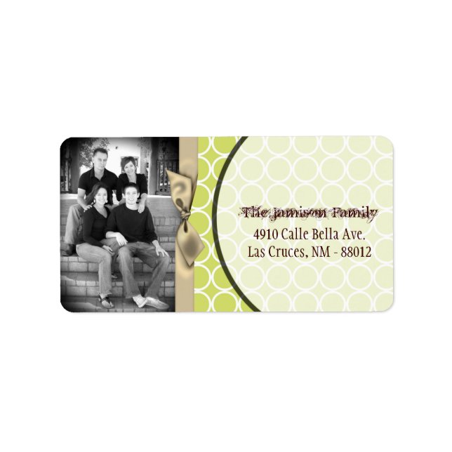 Personalized Custom Photo Circle Mailing Label (Front)