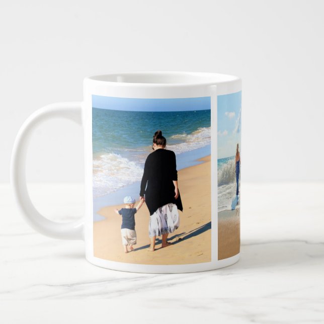 Personalized Custom Photo Collage Coffee Mug (Left)