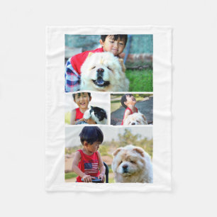 Personalized Custom Photo Collage Gift Fleece Blanket