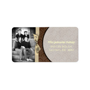 Personalized Custom Photo Damask Mailing Label
