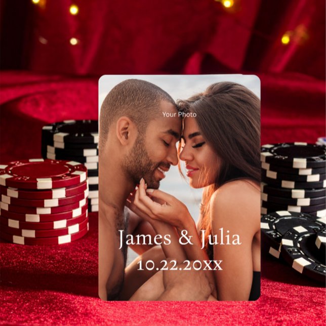 Personalized Custom Photo/Date Wedding Anniversary Playing Cards (Creator Uploaded)