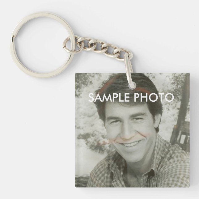 Personalized Custom Photo Double Sided Keychain (Front)