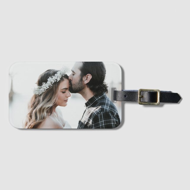 Personalized Custom Photo Double Sided  Luggage Tag (Front Horizontal)