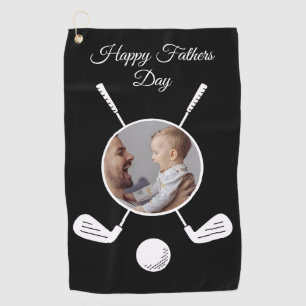 Personalized Custom Photo Fathers Day Golf Towel