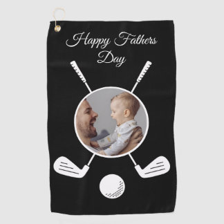 Personalized Custom Photo Fathers Day Golf Towel