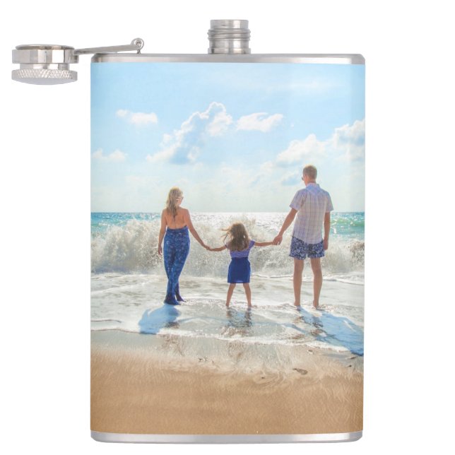 Personalized Custom Photo Flask Design Your Own (Opened)