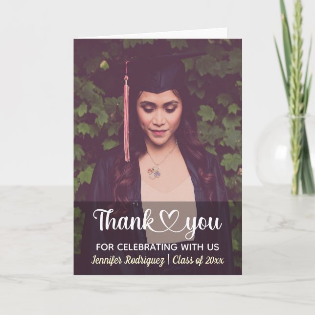 Personalized Custom Photo Graduation Thank You (Front)
