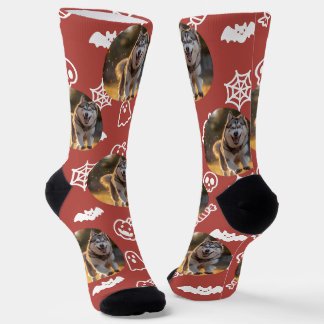 Personalized Custom Photo - Halloween Doodles Socks