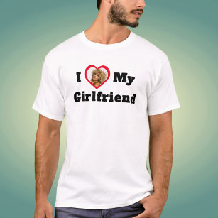 Personalized Custom Photo I Love My Girlfriend T-Shirt