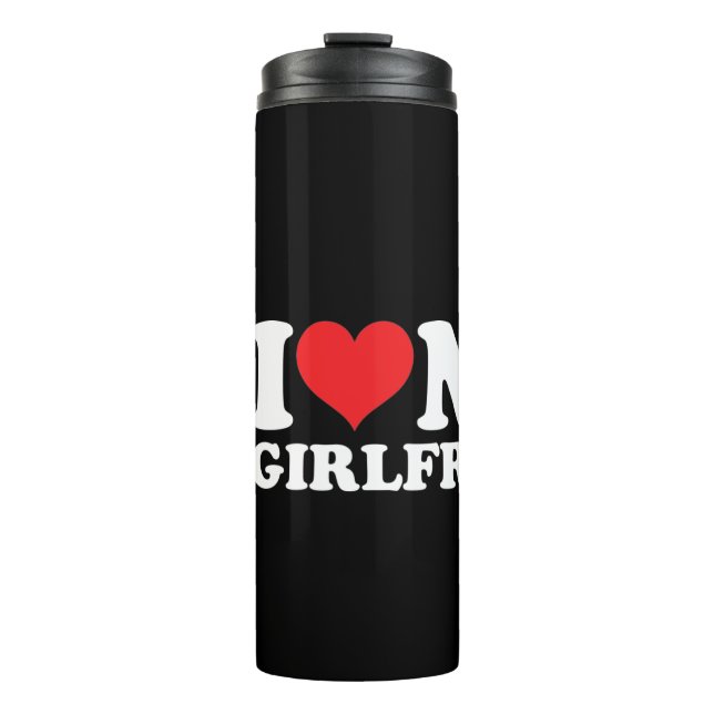 Personalized Custom Photo I Love My Girlfriend Thermal Tumbler (Front)