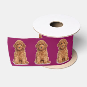 Personalized Custom photo image picture plum Satin Ribbon