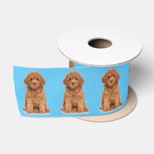 Personalized Custom photo image picture sky blue Satin Ribbon