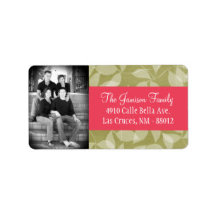 Personalized Custom Photo Leaves Mailing Label