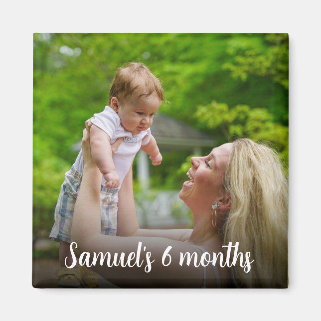 Personalized Custom Photo Magnet with name (Front)