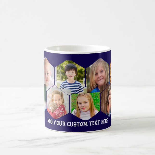 Personalized Custom Photo Mug with 10 Photos  (Center)