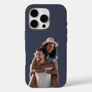 Personalized Custom Photo Navy Tough iPhone 16 Pro Case