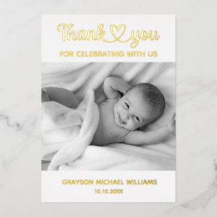 Personalized Custom Photo Newborn Baby Thank You