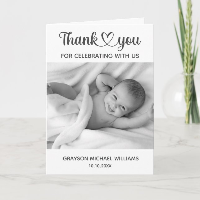 Personalized Custom Photo Newborn Baby Thank You (Front)
