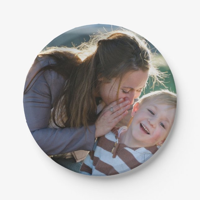 Personalized Custom Photo Paper Plate (Front)