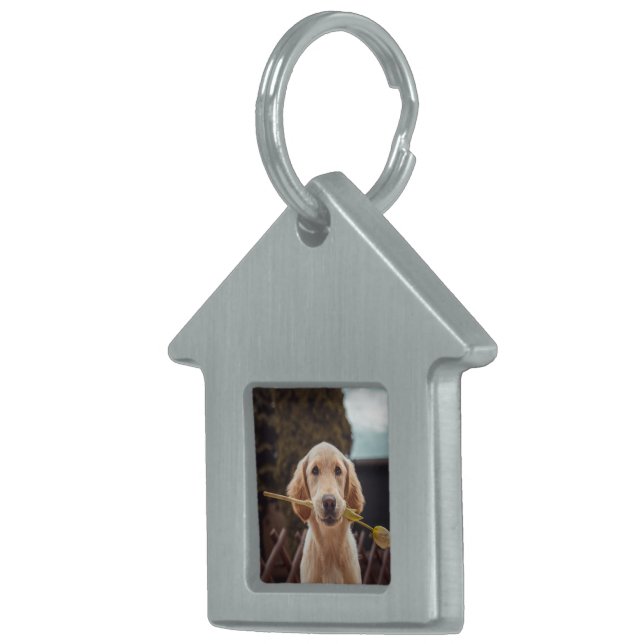 Personalized Custom Photo  Pet ID Tag (Front Right)