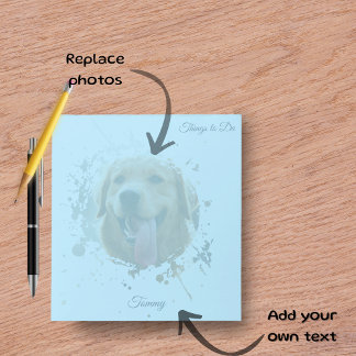 Personalized Custom Photo Pet with Name Notepad
