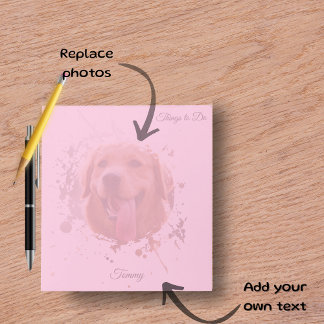 Personalized Custom Photo Pet with Name Notepad