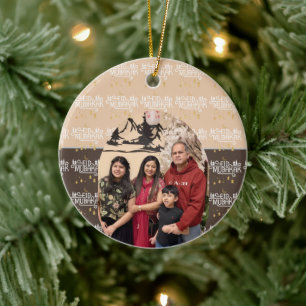 Personalized Custom Photo Picture  Family Ceramic Ornament