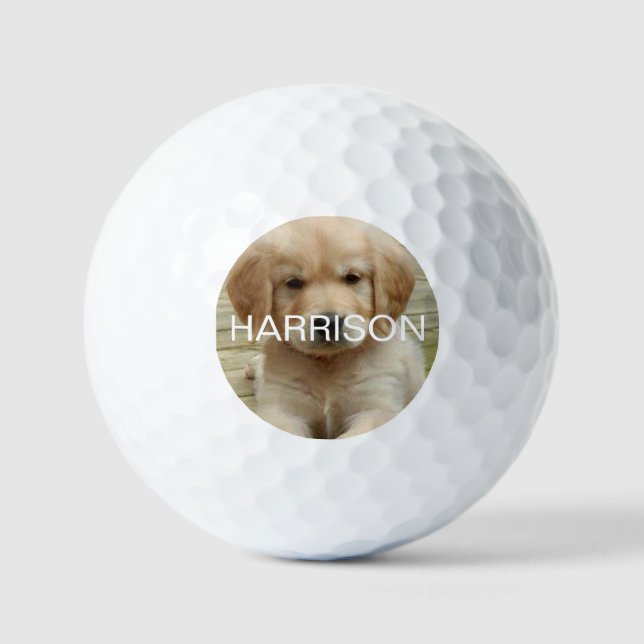 Personalized custom photo picture name monogram golf balls (Front)