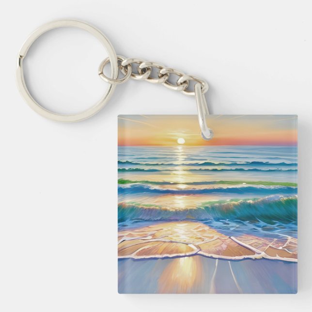 Personalized Custom Photo Print Keychain (Front)