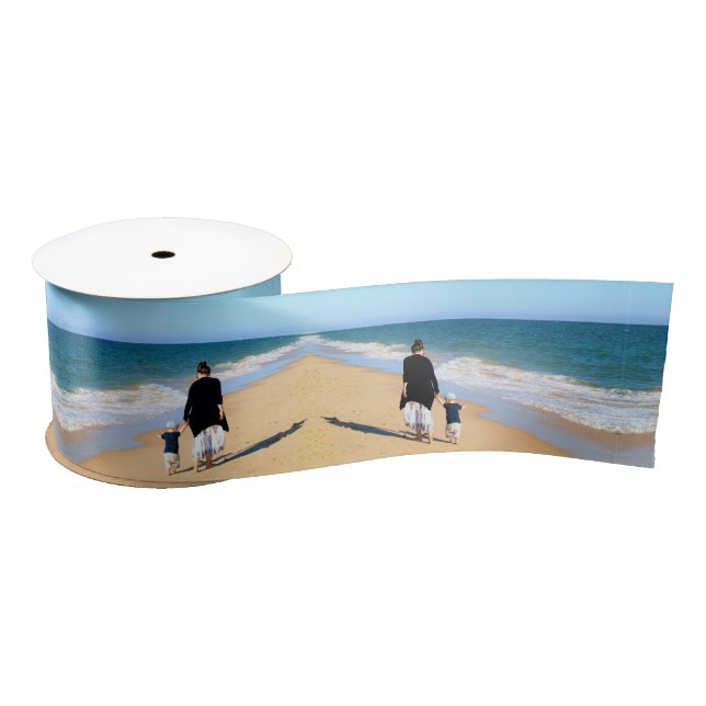 Personalized Custom Photo Ribbon Your Own Design Satin Ribbon (Spool)