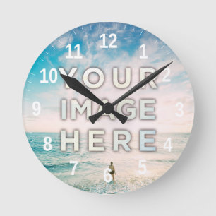 Personalized Custom Photo Round Clock