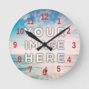 Personalized Custom Photo Round Clock