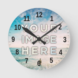 Personalized Custom Photo Round Clock