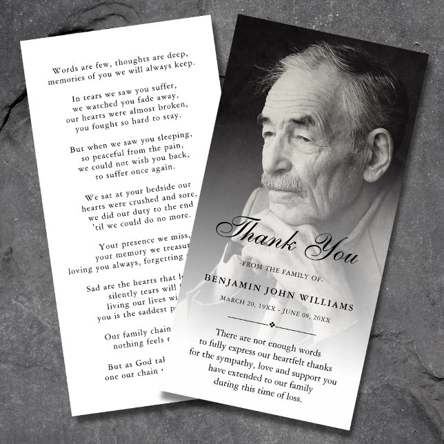 Personalized Custom Photo Sympathy Thank You Death (Creator Uploaded)