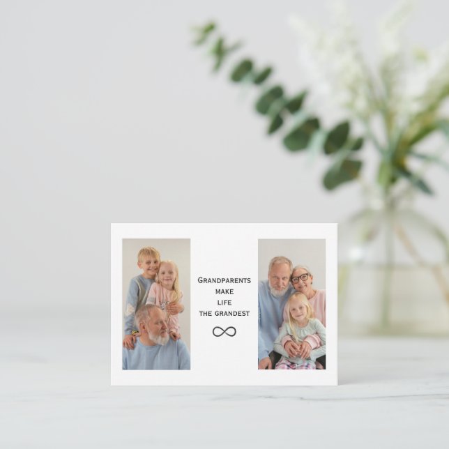 Personalized Custom Photo & Text Grandparents Card (Standing Front)