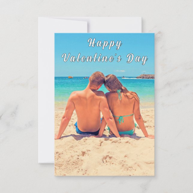 Personalized Custom Photo Valentine's Day Card (Front)