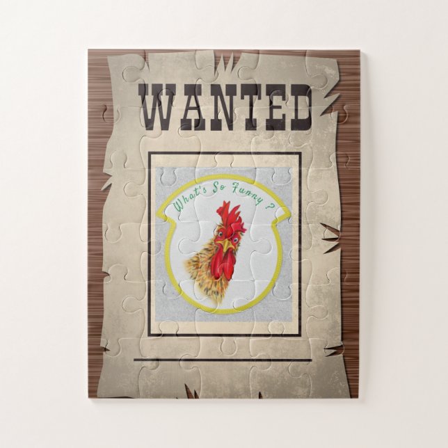 Personalized Custom Photo Wanted Puzzle Funny (Vertical)
