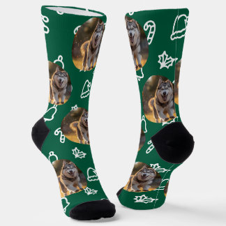 Personalized Custom Photo - Winter Celebration Socks