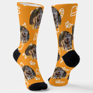 Personalized Custom Photo - Winter Celebration Socks