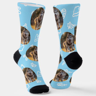 Personalized Custom Photo - Winter Celebration Socks