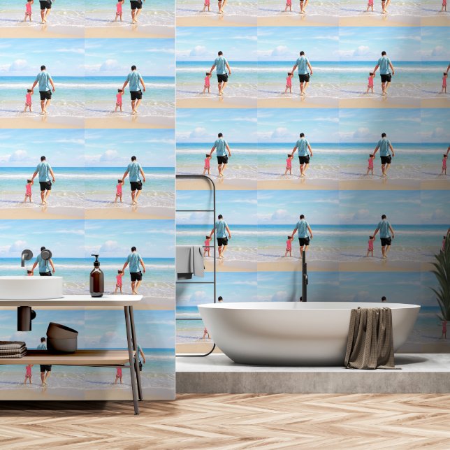 Personalized Custom Photo Your Own Design Wallpaper (Bathroom)