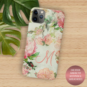 Personalized Custom Pink Floral Rose Pattern iPhone 11 Pro Max Case