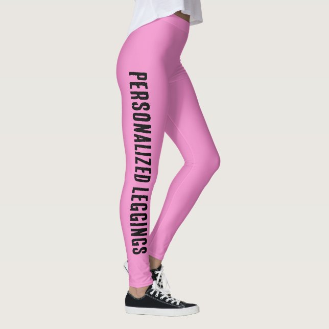 PERSONALIZED CUSTOM PINK LEGGINGS  (Right)