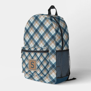Personalized Custom Plaid Tartan Pattern Printed Backpack