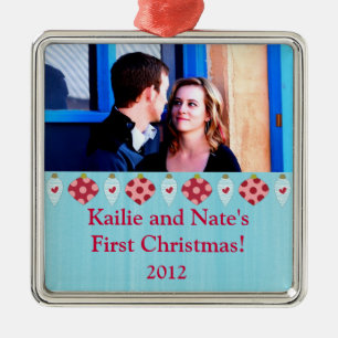 Personalized Custom Polka Dot Christmas Ornaments