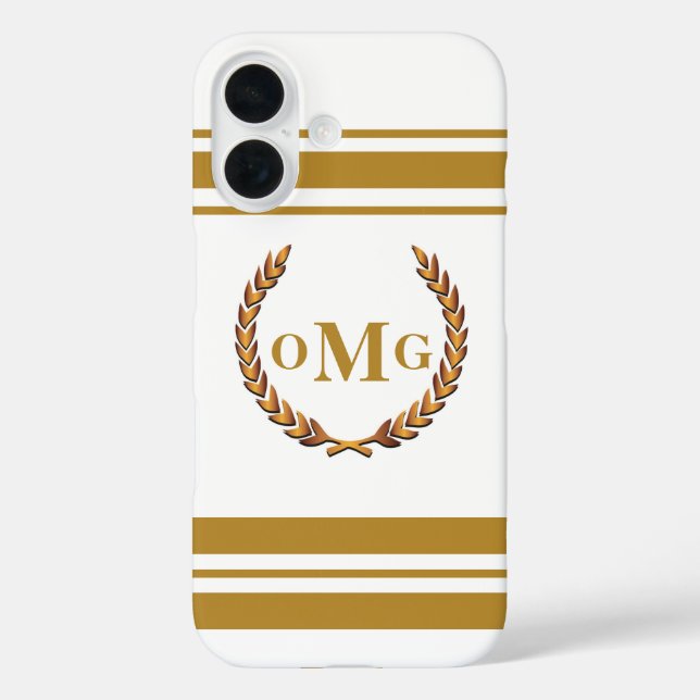 Personalized Custom Preppy Monogrammed Logo Case-Mate iPhone Case (Back)