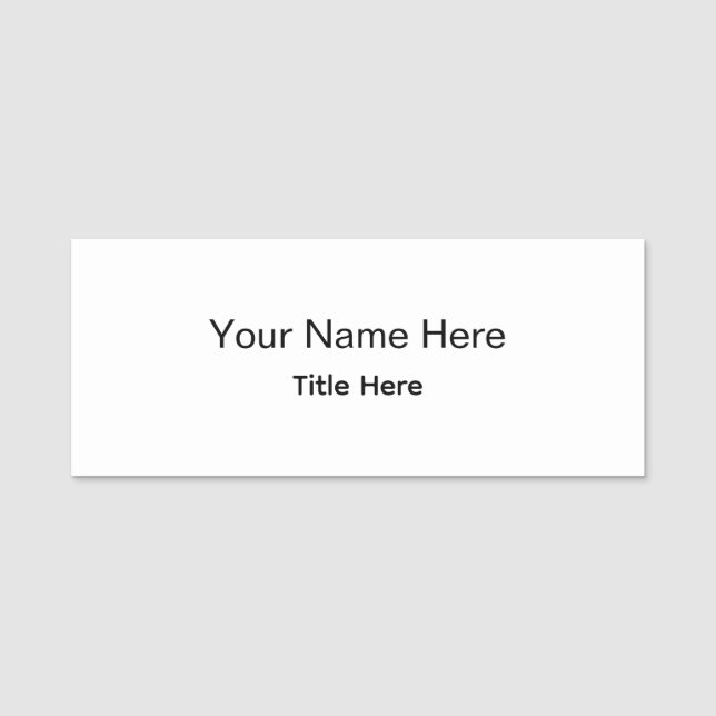 Personalized Custom Professional Employee Magnetic Name Tag (Front)